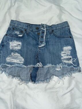 Denim micro skirt